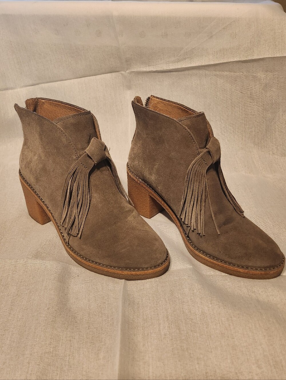 UGG Taupe Suede Ankle Booties